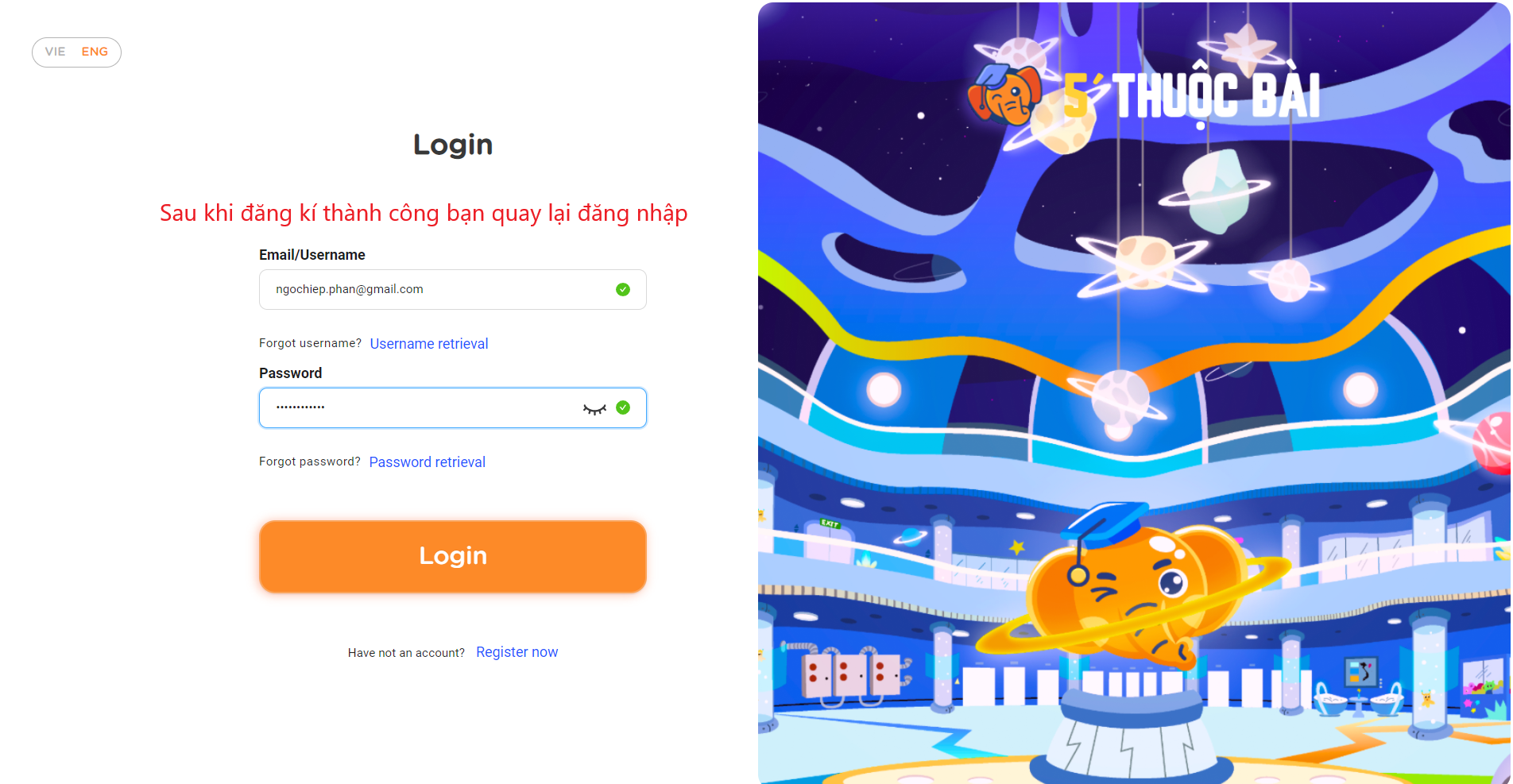 Bước 3 -đăng nhập 