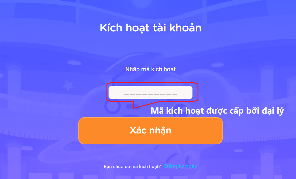 Nhập mã kích hoạt